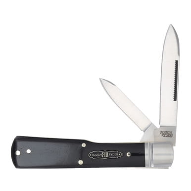 Rough Ryder Knives Rough Ryder Black Reserve Black Smooth Bone Gunstock RR2569