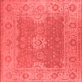 thumbnail image 1 of Ahgly Company Indoor Square Oriental Red Industrial Area Rugs, 6' Square, 1 of 4