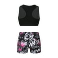 thumbnail image 3 of iiniim Girls Racer Back Crop Top & Booty Shorts Athletic Outfit Set, 2-Piece Set, Sizes 3-12, 3 of 7