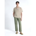 thumbnail image 2 of Free Assembly Men's Plaid Textured Cotton Camp Shirt with Short Sleeves, Sizes S-3XL, 2 of 6