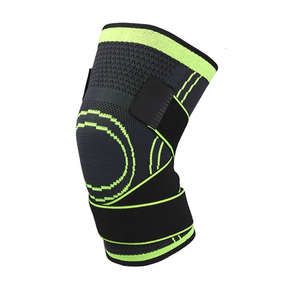 Knee Compression Sleeve 1Pc | Knee Brace for Men & Women | Knee Support for Running, Basketball, Weightlifting, Gym, Workout, Sports, Green, L