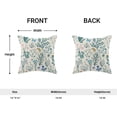 thumbnail image 3 of Spring Pillow Covers 16x16 Inch Set of 2,Blue Teal Wild Flower Plant Throw Pillows Case,Seasonal Floral Outdoor Decorative Square Linen Farmhouse Decor Cushion Covers for Home Sofa Bed Couch, 3 of 6