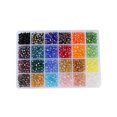 thumbnail image 1 of 1200 Pieces Charm Glass Seed Bead Box Set of 24 Ribbon Storage Round Beads for DIY Bracelet Necklaces Crafting, 1 of 9