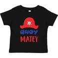 thumbnail image 3 of Inktastic Ahoy Matey, Pirate Hat, Skull and Bones, Pirates Boys or Girls Toddler T-Shirt, 3 of 5