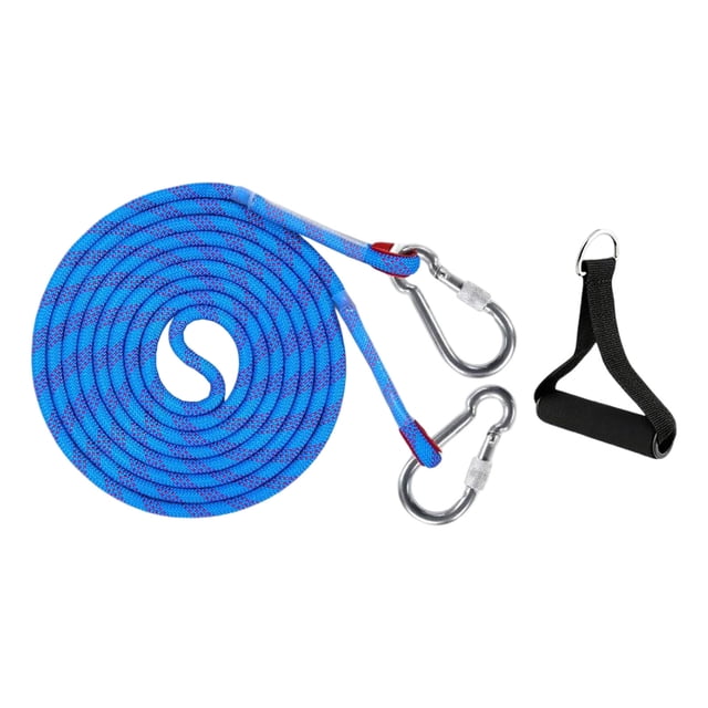 Heavy Duty Sled Pulling Belt and Rope Kit with Secure Carabiner for Outdoor Training and Fitness Exercises