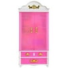 E-TING Pink Plastic Furniture Wardrobe DollHouse Accessories For Toy Doll