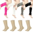 thumbnail image 3 of Bocaoying 4 Pairs Women Knit Leg Warmers, 80s Women Leg Warmers with 4 Pairs Knee Length Velet Socks, Ladies Ribbed Leg Warmers for Party Sports, 3 of 8