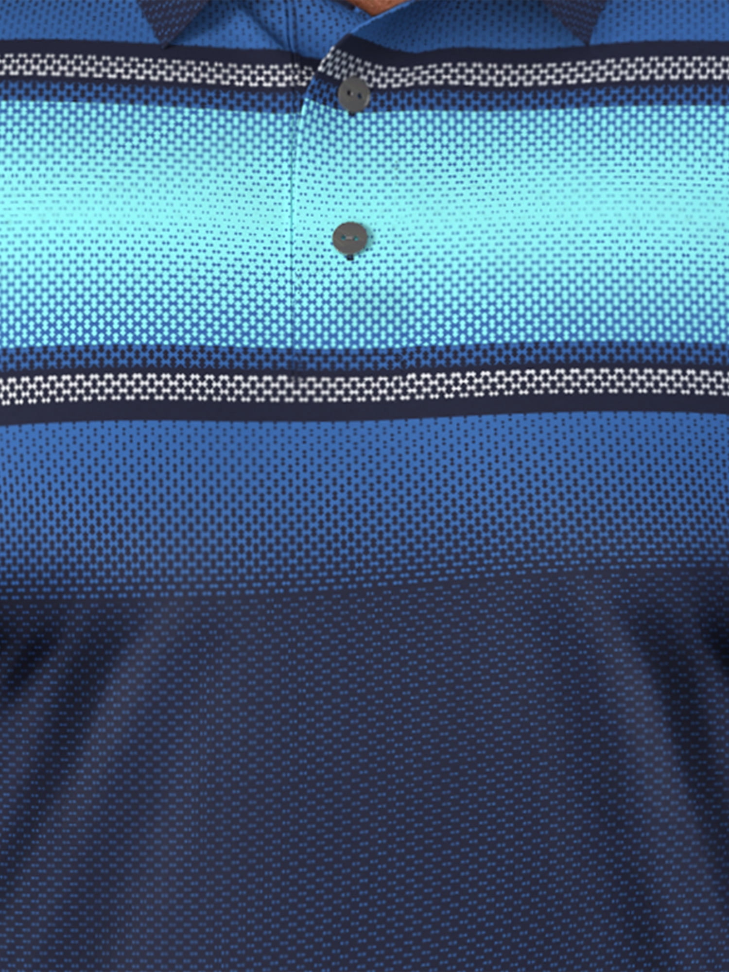 Ben Hogan Men's and Big Men’s Digital Ombre Chest Print Short Sleeve Golf Polo Shirt, up to Size 5XL