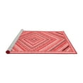 thumbnail image 2 of Ahgly Company Machine Washable Indoor Round Abstract Red Modern Area Rugs, 5' Round, 2 of 4