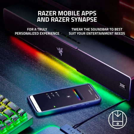 Razer - Leviathan V2 Bluetooth Gaming Speakers with RGB Lighting (2-Piece) - Black
