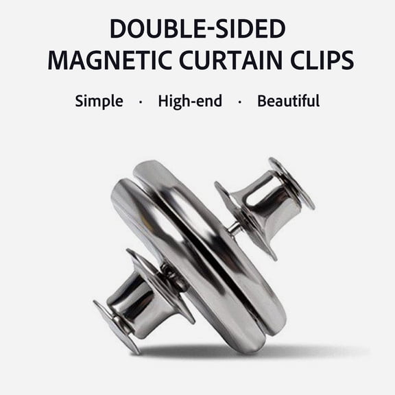 Double-Sided Magnetic Curtain Tiebacks – Strong Alloy Holders for Drapes, Light Control, Privacy & Stylish Home Décor, Easy Install & Reusable