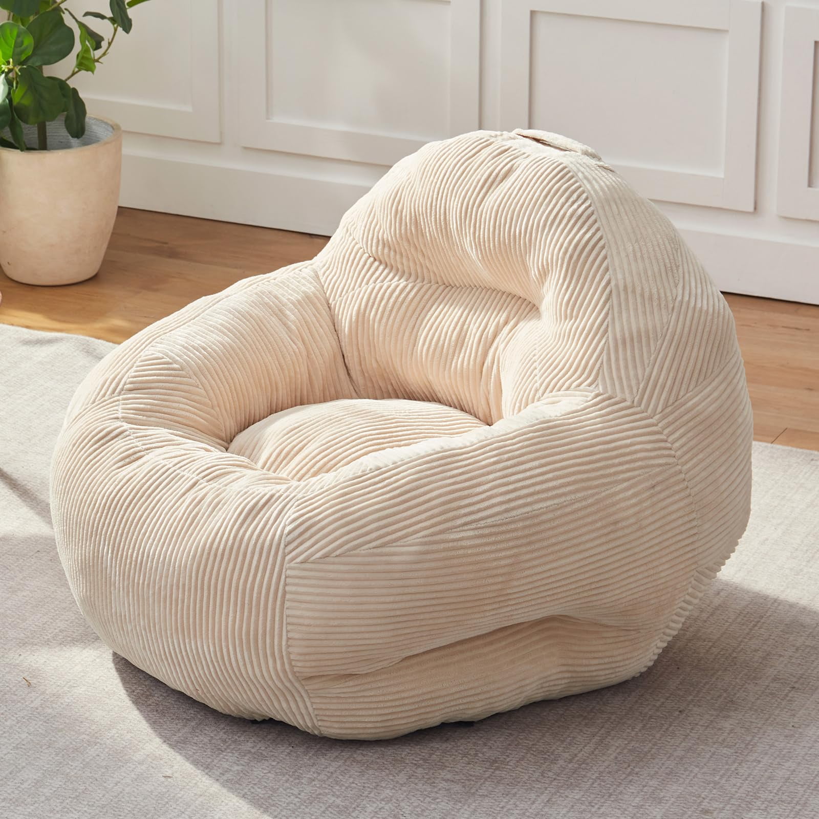 beige bag chair for adults product
