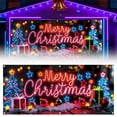 thumbnail image 2 of Pancarta fluorescente para puerta de garaje | Fiestas navideñas para celebraciones | Fondo fotográfico de Papá Noel de 157 x 71 pulgadas, 2 of 4