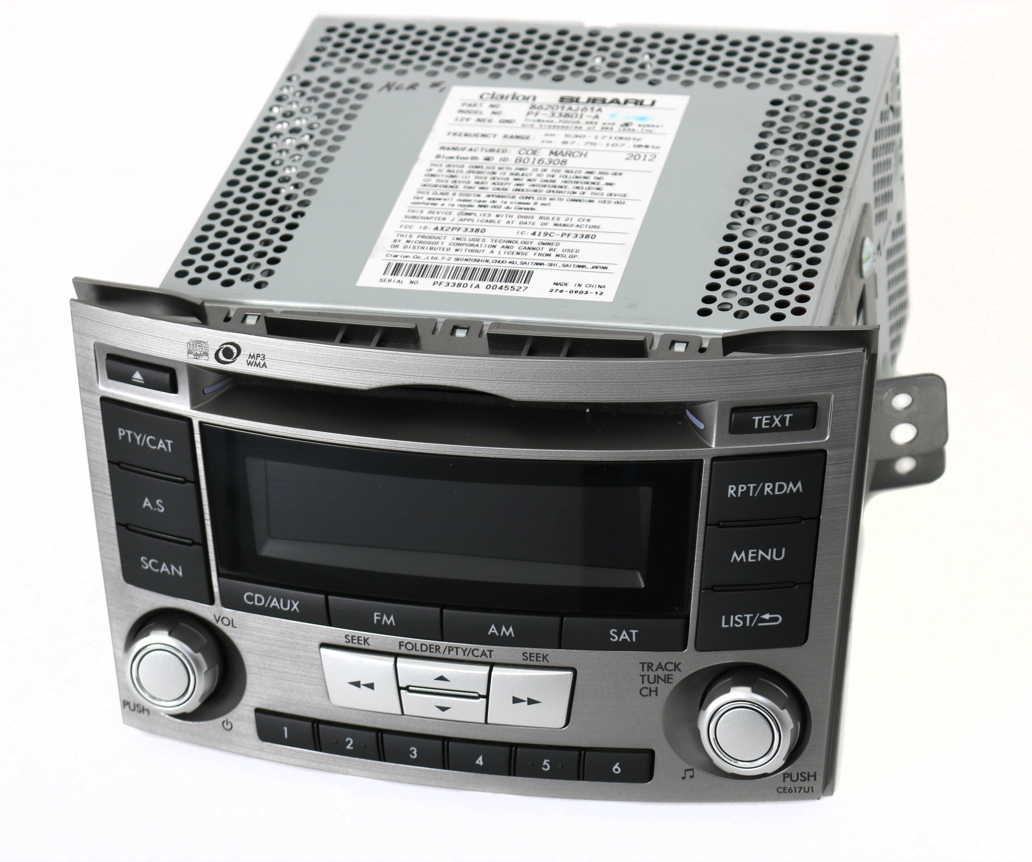 1 Factory Radio AM FM Radio MP3 Player w/Singleisc CD Player Compatible with 2013-2014 Subaru Legacy 86201AJ66A