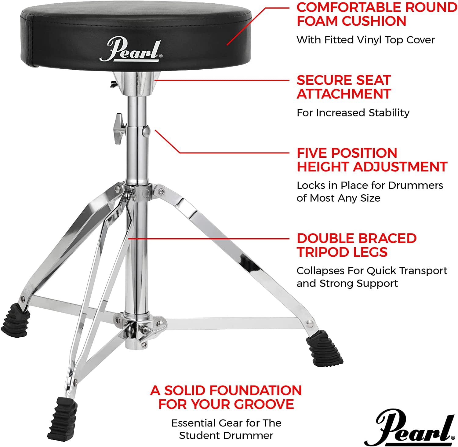 Pearl D50 Throne, Round Cushion - Double-Braced Legs