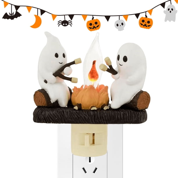Halloween Parpadeo Llama Nocturna Fantasma Fogata Enchufe Lindos Favores Fiesta