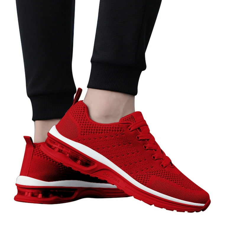 YOUSNH Ladies Fashion Breathable Mesh Knitted Lace up Flat