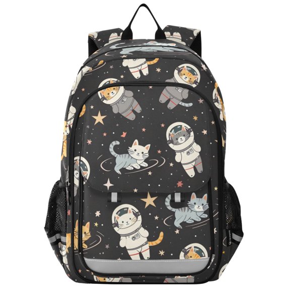 ALAZA Cats on Space Laptop Backpack Purse Travel Bag Casual School Bookbag Rucksack for Women Men