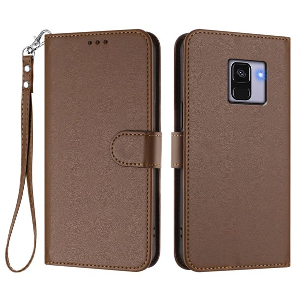 Funda Cartera GANGXUN para Samsung Galaxy A8 2018 – Cierre Magnético, Protección RFID, Correa Desmontable, Compatible con Carga Inalámbrica