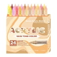 thumbnail image 1 of asddcavvf Skin Tone Acrylic Markers 24 Colors Anime Pro Soft Brush Tip Liquid Ink Pens Non Skin Colour Markers For Art On Canvas Rocks Glass Paper 1.8ml Craft Table Foldable Craft Organizers And Stora, 1 of 6