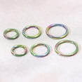 thumbnail image 3 of 6pcs G23 Titanium Septum Rings 16G Diameter 6mm/8mm/10mm Hinged Nose Ring Hoops for Women Men Cartilage Hoop Earrings Body Piercing Rings Black/Silver/Gold Plated/Rose Gold Plated Lip Rings, 3 of 6