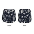 thumbnail image 3 of KLL Retro Flower Pattern Shorts Women,Athletic Shorts High Waisted Running Shorts Pocket Sporty Short Gym Elastic Workout Shorts-Small, 3 of 7