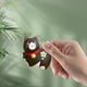 thumbnail image 3 of Figura de gato de la suerte de cerámica hecha a mano, adorno para tablero de automóvil, adornos pequeños para Negro, 3 of 7