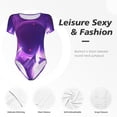 thumbnail image 4 of Goofa Geometry Dash Printed Women Rash Guard Short Sleeve,Tummy control Swimsuit Surfing Swimsuit Bathing Suit One Piece Swimsuit UPF 50-XX-Large, 4 of 7