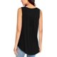 thumbnail image 2 of Blusas sin mangas de verano para mujer, con escote en V, de color liso, informales, con vuelo, holgadas, con botones, 2 of 5