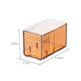 thumbnail image 2 of Wall-Mounted Cotton Pad and Swab Organizer Box, Punch-Free Transparent Plastic Cosmetic Storage Container with Drawer B, 2 of 6