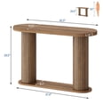 thumbnail image 3 of Fluted Console Table, 42.5 Inch Narrow Wooden Entryway Table with Storage Shelf, Sofa Table for Hallway, Living Room, Foyer, Entrance, 3 of 7