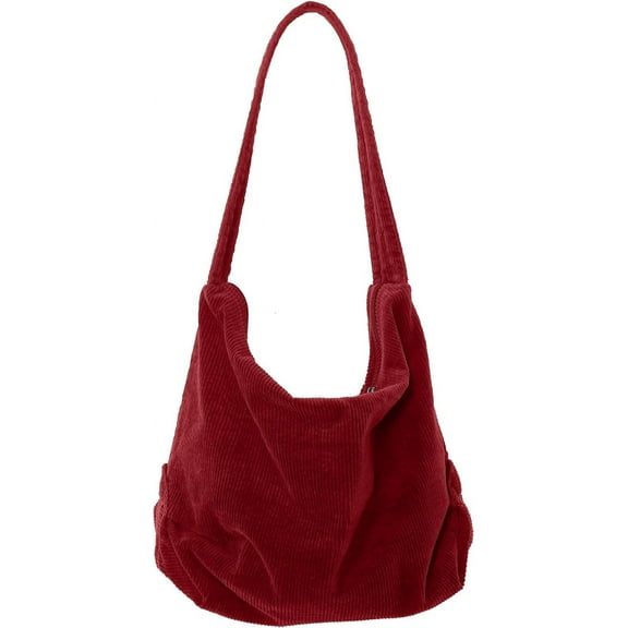 Corduroy Tote Bag for Women Canvas Shoulder Handbags Cute Large Purse