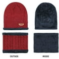 thumbnail image 5 of Sinhoon Mens Womens Winter Beanie Hat Scarf Set Warm Knit Hat Thick Fleece Lined Winter Cap Neck Warmer for Men Women, 5 of 12