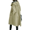 thumbnail image 2 of Gvmfive Women Windbreaker Jacket Buttons Hooded Outdoor Outwear Coat, 2 of 8