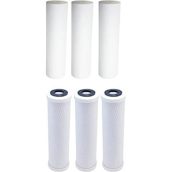 3-Pack Whole House Replacement Cartridge Filtration Filter Kit for Watts WP-2 LCV RO System by CFS