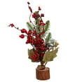 thumbnail image 2 of Cheers.US 2Pcs Artificial Christmas Floral Picks Assorted Holly Picks Stems Pine Branches Picks Spray with Pinecones Holly Leaves for Floral Arrangement Wreath Winter Holiday Season Décor, 2 of 8