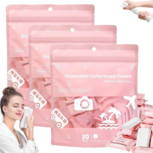 Asmutual Compressed Towels Tablets, Onabstract/Asmutual Compressed Towels Tablets, Disposable Compressed Towels, Reusable Paper Towels, Highly Absorbent for Travel