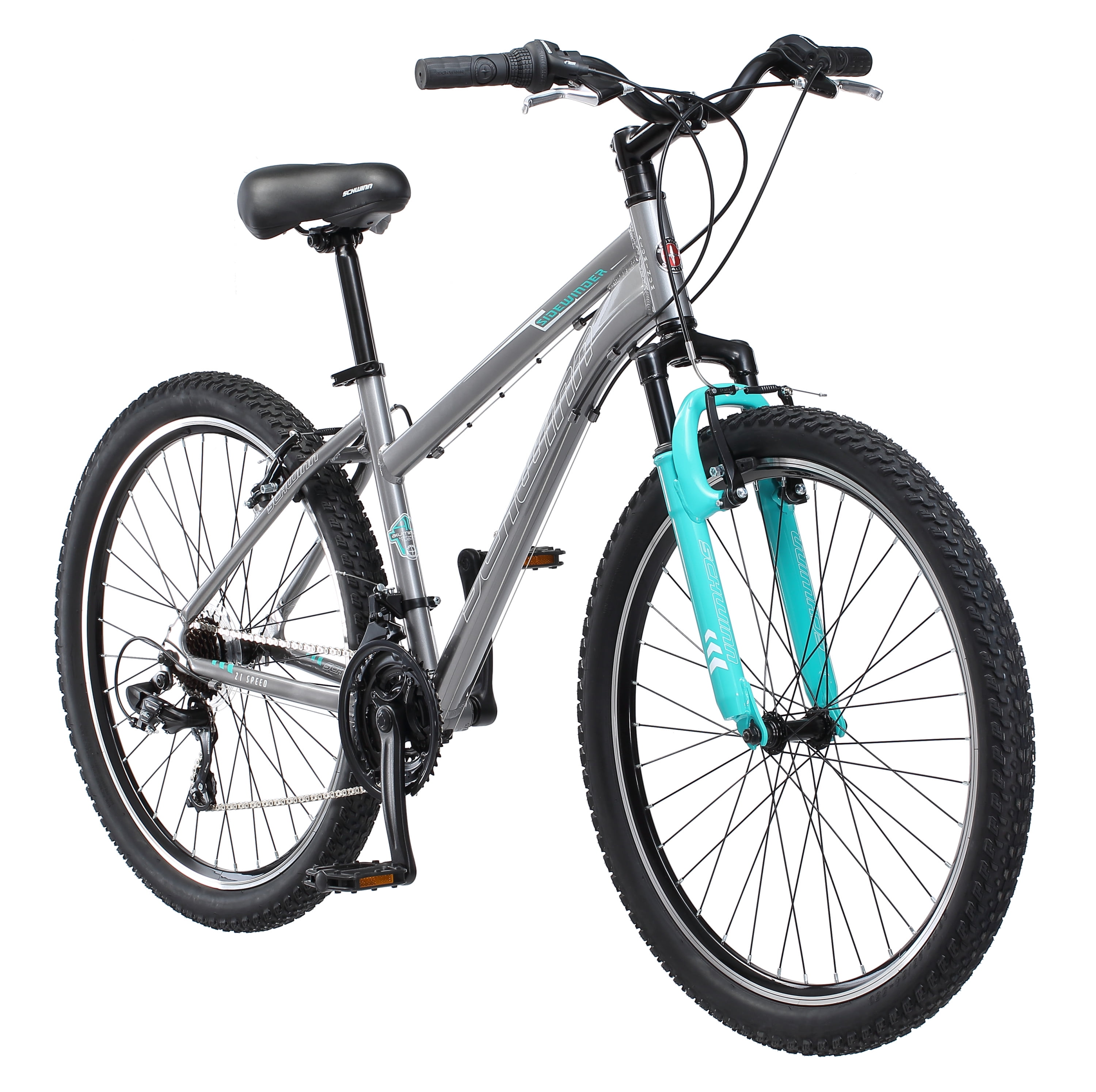 Details about   Huffy 26inch Mountain Bike Trail Runner Teal Metallic Pool Blue for up to 5'10" 