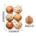 thumbnail image 3 of FastXmas Baking Christmas Ball Ornaments Set, 12PCS Shatterproof Christmas Tree Hanging Gingerbread Decorations Set, for Home Party Indoor Xmas Vase Bowls Filler Centerpiece Decor(3.14 In), 3 of 3