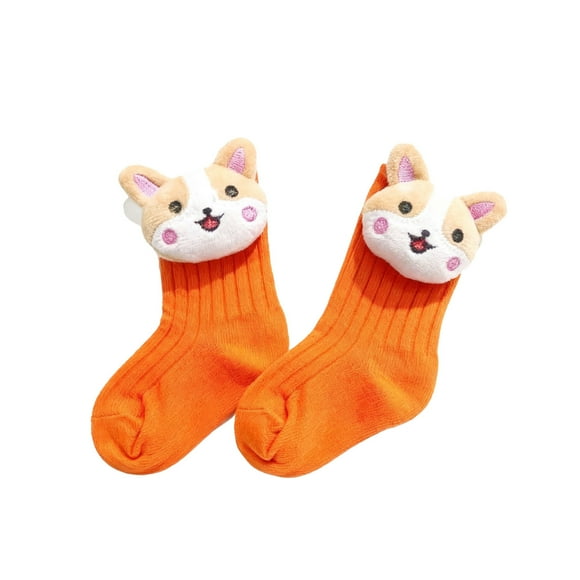 Animal Cartoon Crew Socks for Kids Playful Characters Ankle to Mid Calf Comfort Everyday Casual Wear for Little Ones