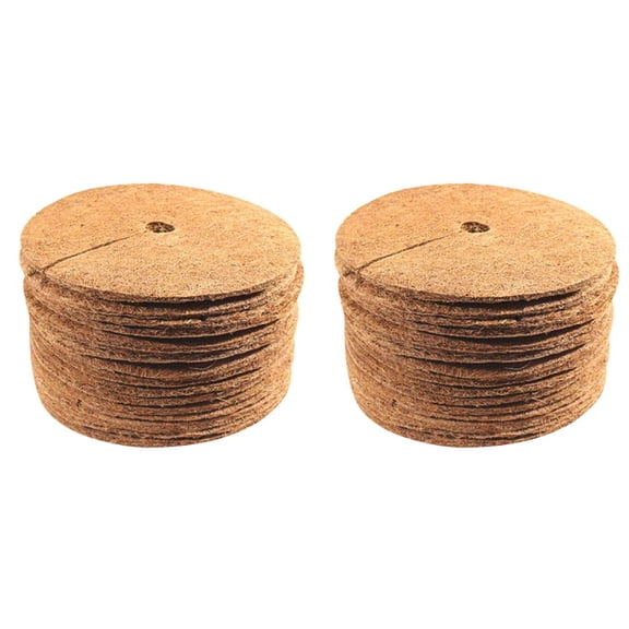 32Pcs Coconut Fiber Tree Ring Mulch Mat, 11.8 Inch Mulch Ring Plant Protectors Mat for Indoor Outdoor Plants