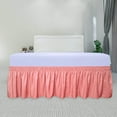 thumbnail image 2 of Easy-Going Wrap Around Ruffled Bed Skirt 14 Inch for Queen, King Size Beds, Pink, 2 of 3