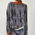 thumbnail image 3 of Womens Pullover Vintage Sweater Plus Size Ethnic Fair Isle Sweater Fall Long Sleeve Casual Boho Tops Knitwear Gray, 5XL, 3 of 3