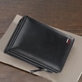 thumbnail image 4 of Carteras de cuero para hombres Cartera corta con bolsillo con cremallera Monederos para hombres Titulares de tarjetas de crédito, 4 of 5