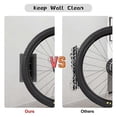 thumbnail image 3 of 1 PACK Swivel Bike Wall Mount Bike Rack Garage with Tire Tray Vertical Bike Storage Rack Bike Bike Rack Hook for Garage, 3 of 5