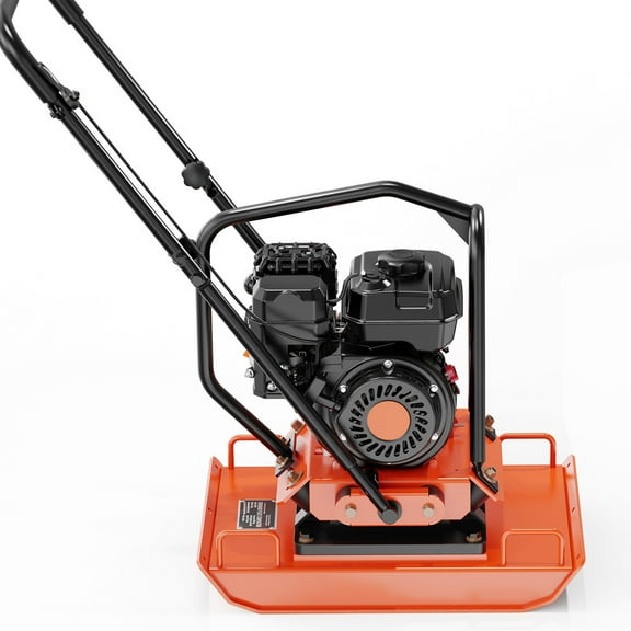 KFFKFF Ground Tamper, 7.0 HP Gasoline Motor, 4451.22 lbf Compaction Vibrational Force, 432 in² Tamper Plate, 3600 RPM Power, Soil, Gravel, Asphalt, Foundation Compactor Rammer, EPA Approved