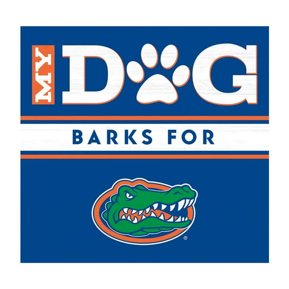 Imperial  Florida Gators 10" x 10.5" My Dog Barks Wood Wall Art