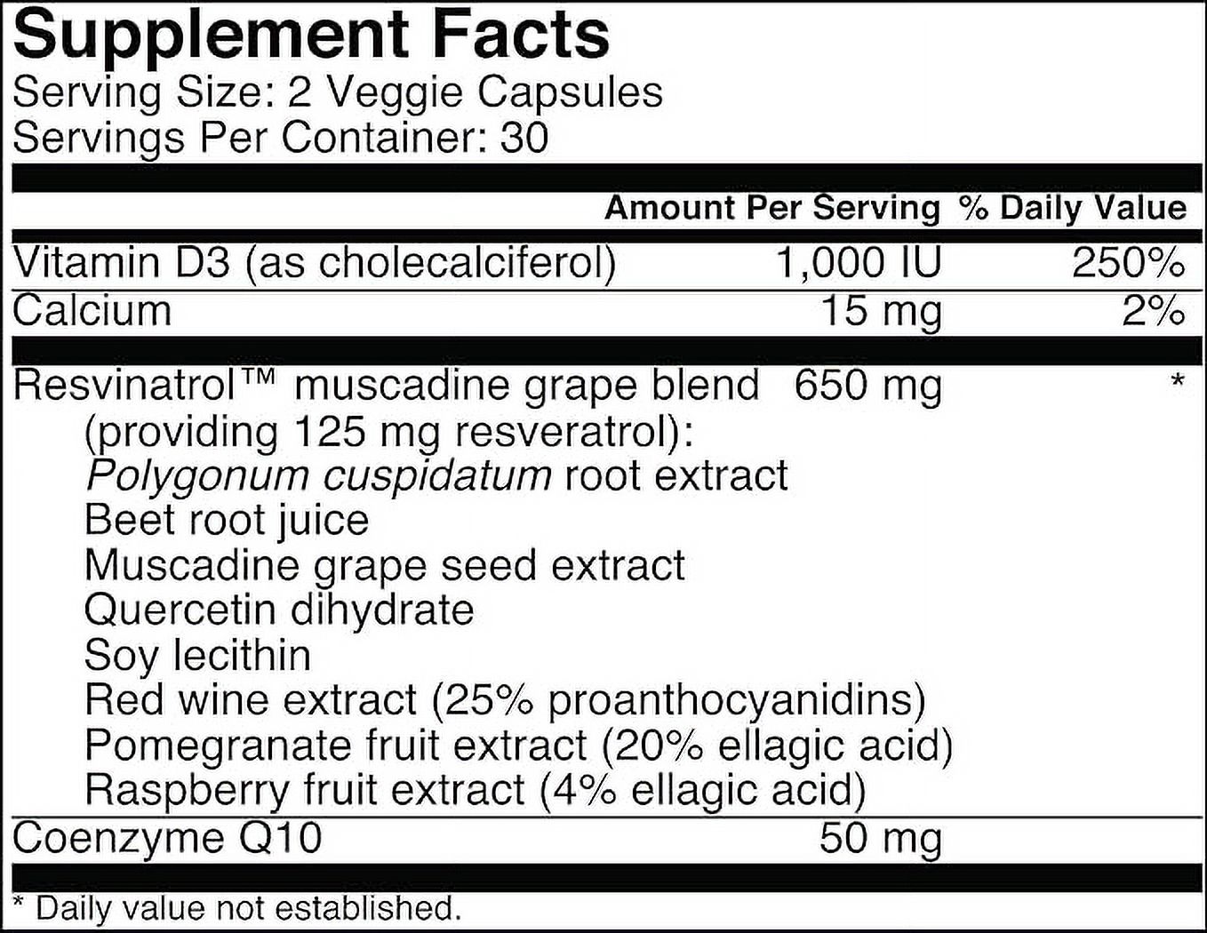 Resvinatrol Complete Capsules, 60 Count - Resveratrol Supplement Supports Heart Health, Healthy Aging and Immune Health