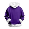 thumbnail image 4 of LTTVQM Kids Boys Sherpa Fleece Lined Hoodie Christmas Santa Sweatshirts Toddler Winter Cozy Furry Pullover Xmas‌ Jacket Purple 3-4 Years, 4 of 7