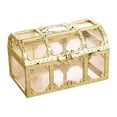 thumbnail image 2 of Trayknick Vintage Transparent Storage Box Candy Trinket Jewelry Holder Organizer Container Golden, 2 of 13